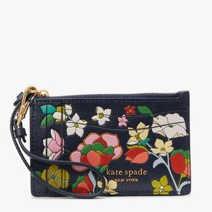 kate spade Morgan Flower Bed Embossed Card Case Wristlet